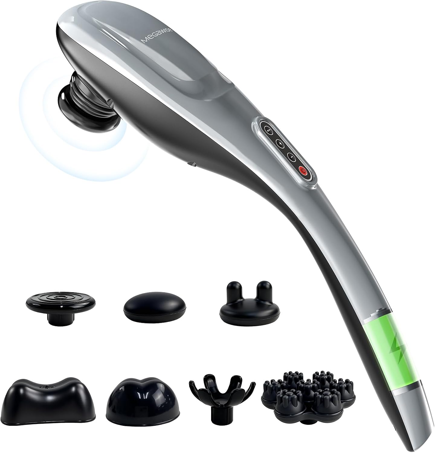MEGAWISE Cordless Deep Tissue Percussion Massage Gun - Back, Neck, Shoulders