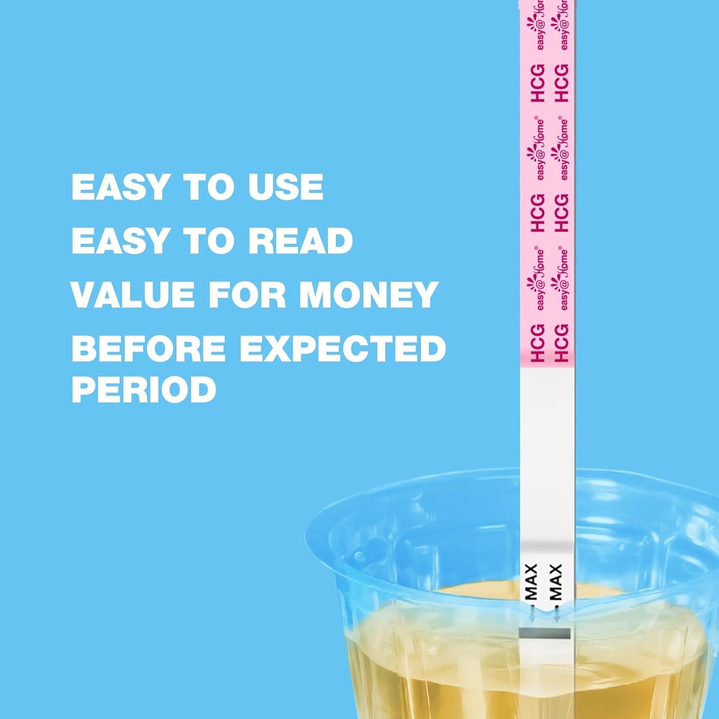 Easy@Home Ovulation and Pregnancy Test Strips Kit with 25 LH and 10 HCG Tests
