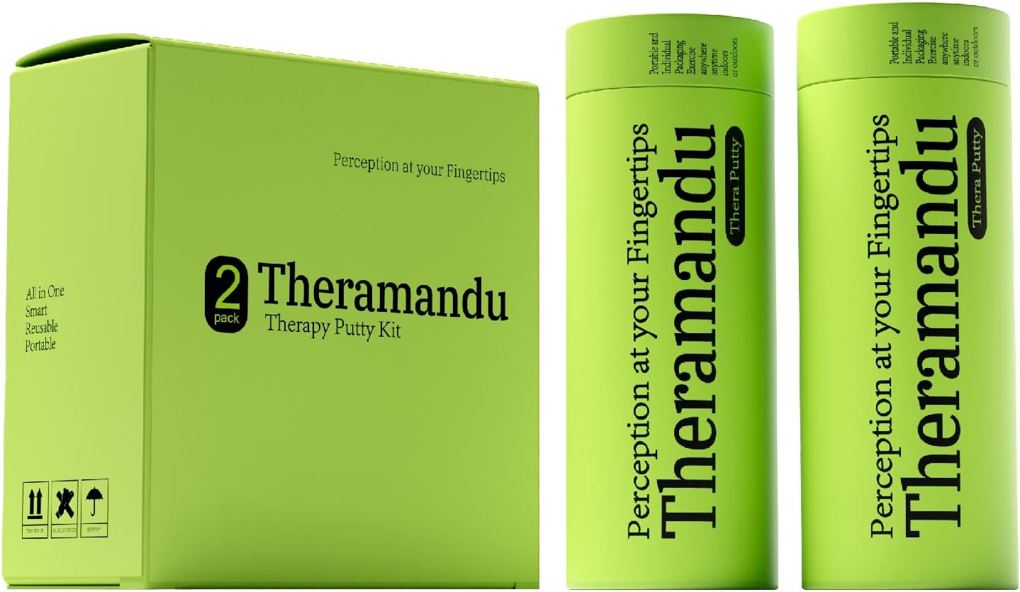 Theramandu Therapy Putty Kit 4 Pack 3oz Each Hand Exercise Stress Relief