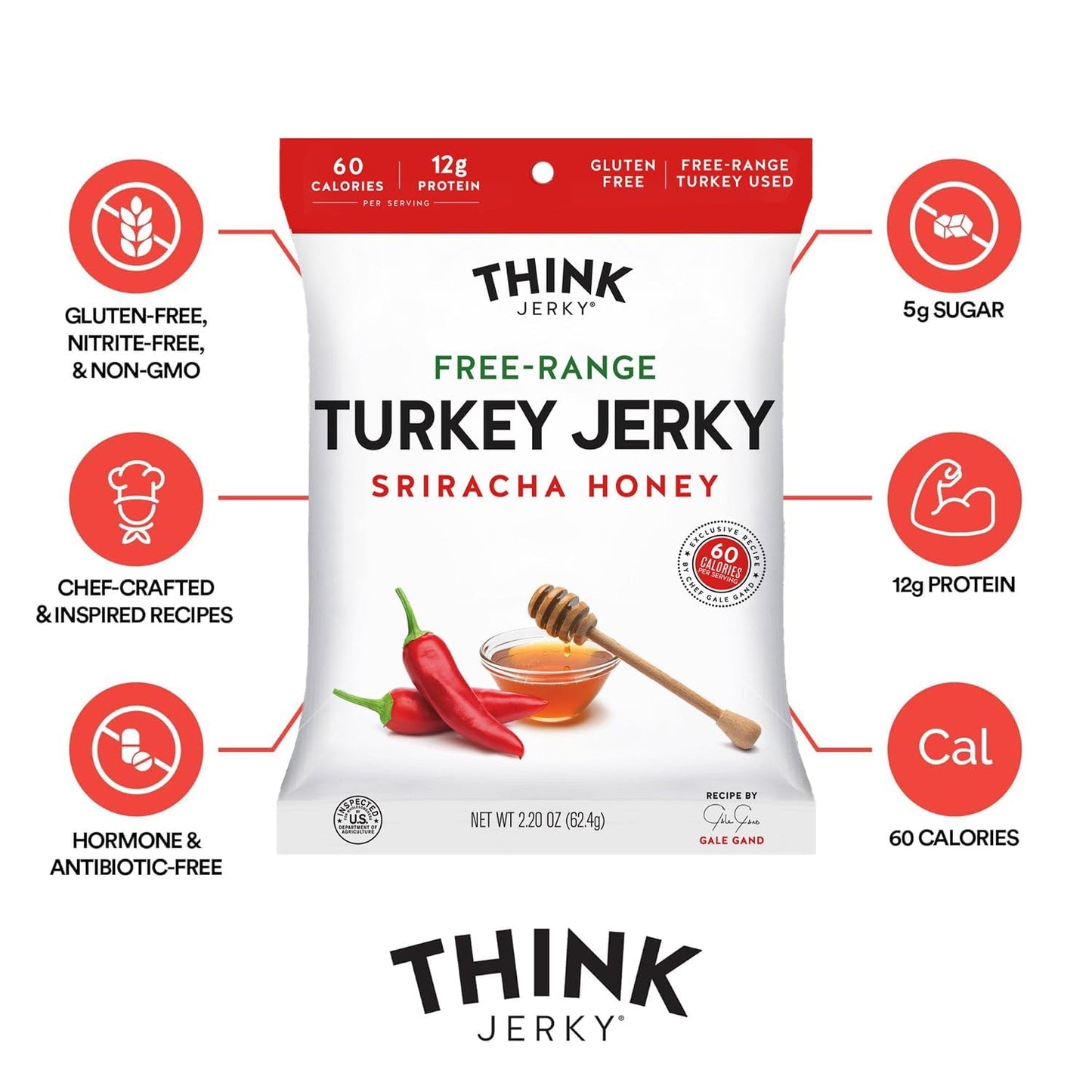 Beef and Turkey Jerky Variety Pack, 8 Pack, 1.0 oz Bags, 2 of Each