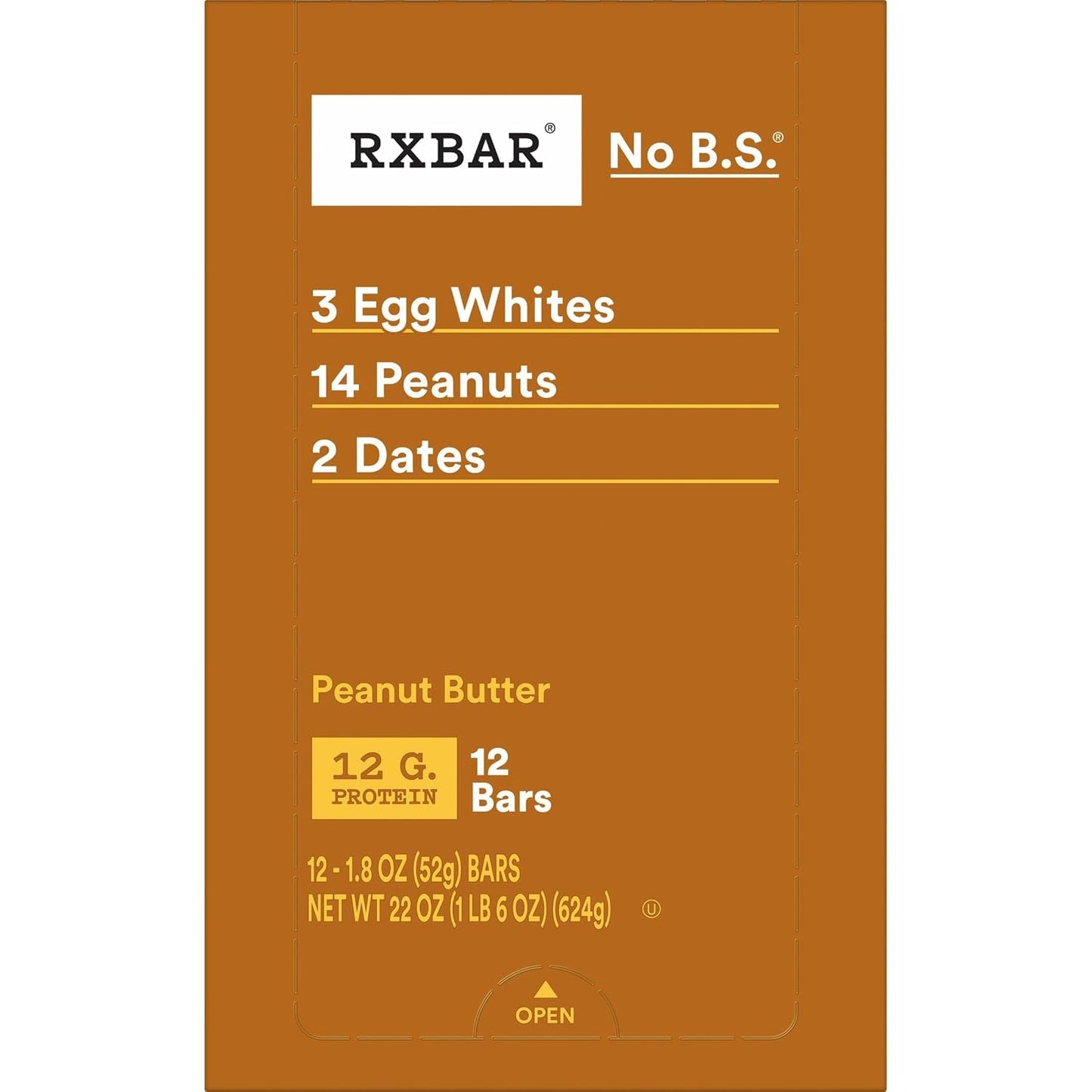 RXBAR Protein Bars, 12g Protein, Gluten Free Snacks, 12 Count, 22oz Box