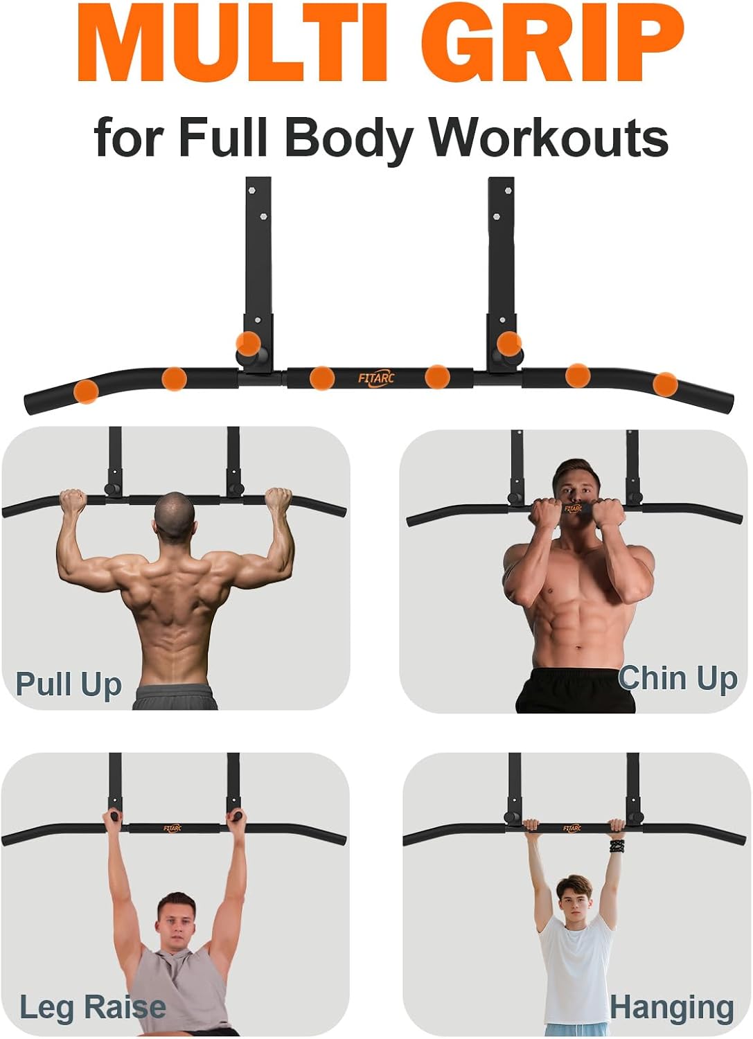 Fitarc Joist Mount Pull Up Bar Heavy Duty Steel Ceiling Chin Up Rack