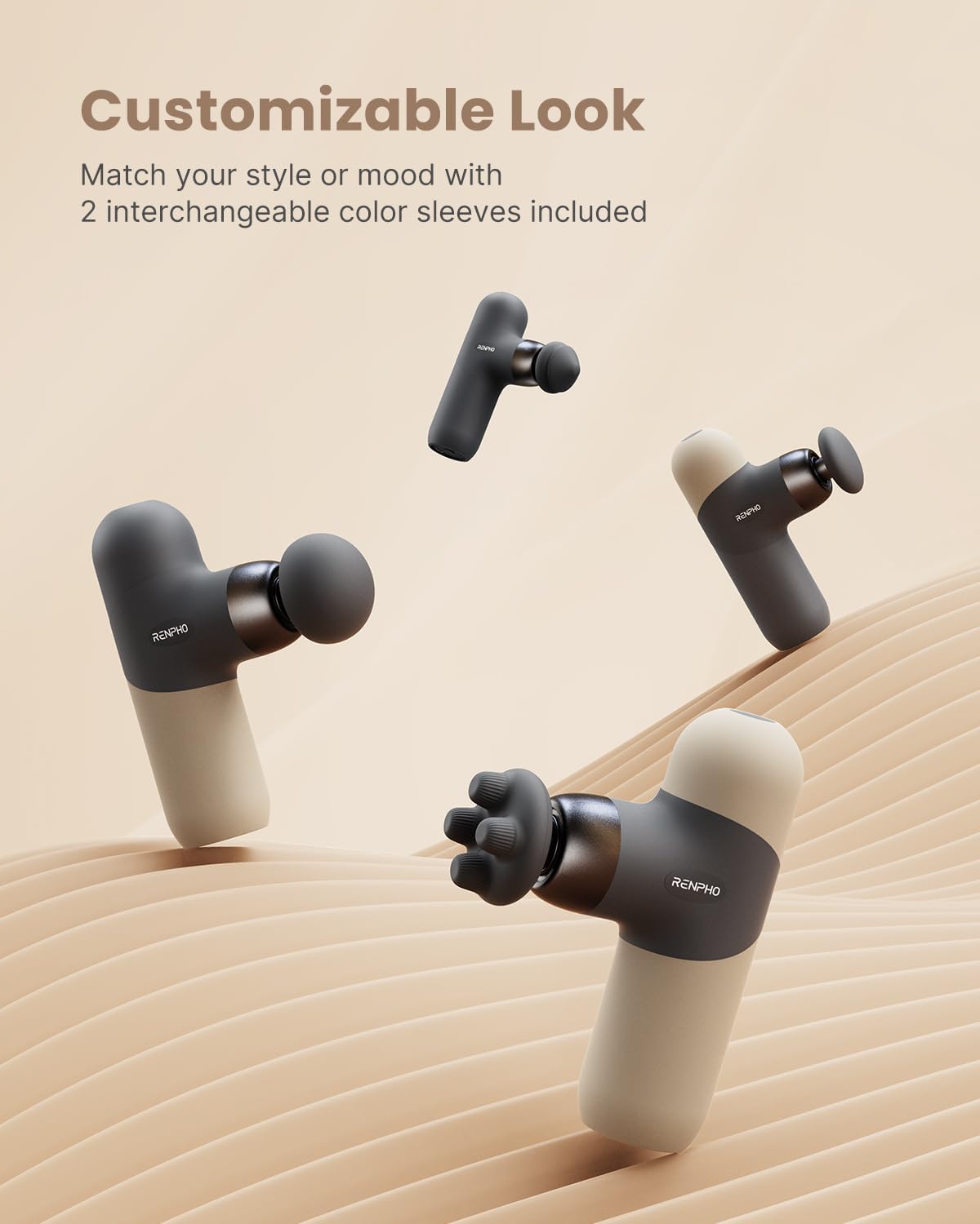 RENPHO Mini Thermal Massage Gun with Heat for Deep Tissue Percussion