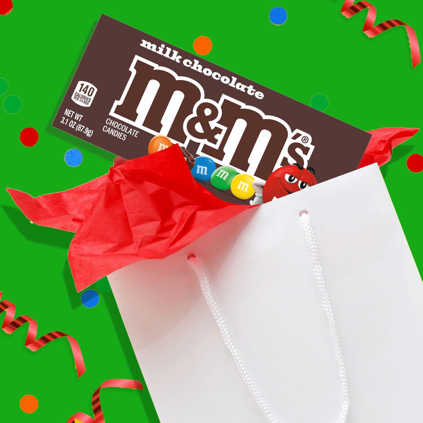 M&M'S Milk Chocolate Candy Movie Theater Box, Bulk Chocolate Candy Party Favors, 3.10-Ounce, Pack of 12