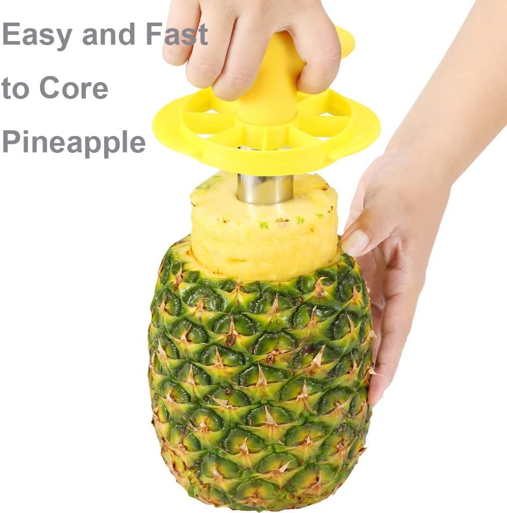 SameTech Easy Kitchen Tool Fruit Pineapple Peeler Corer Slicer Cutter | With Stainless Steel