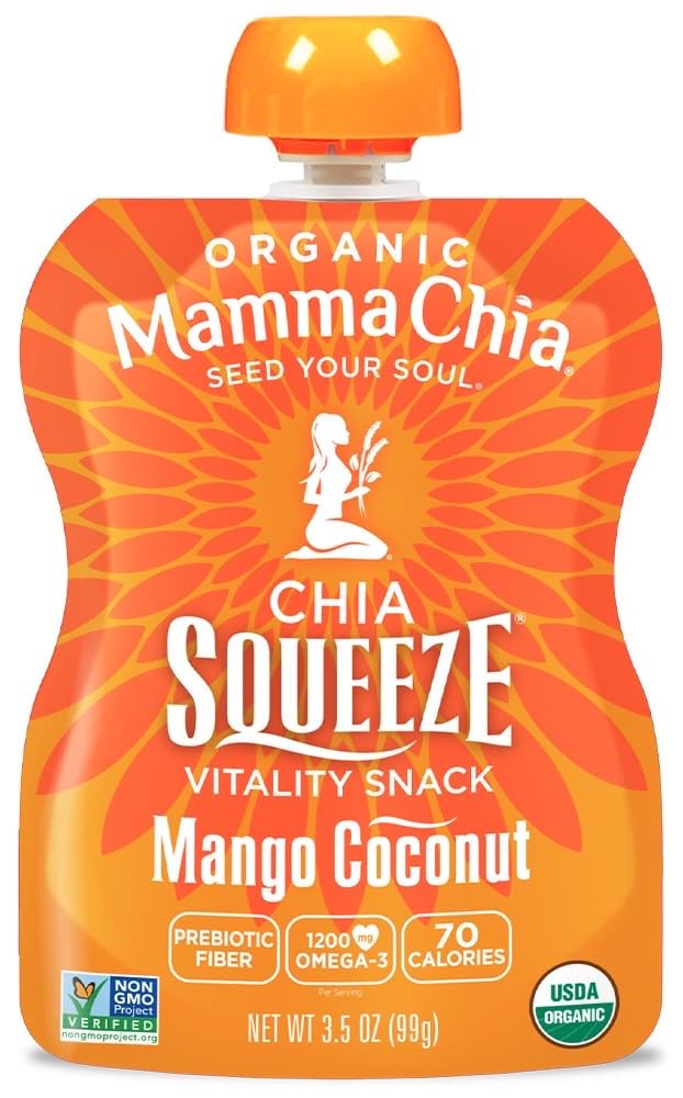 Mamma Chia Squeeze 5 variety (10 pack) Wild Raspberry,Green Magic,Blackberry bliss,Strawberry ,Mango coconut