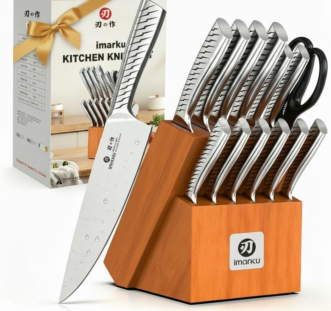 imarku Santoku Knife 7 Inch with Sharp Japanese High Carbon Stainless Steel | Ultra Sharp Chef Knife, Kitchen Gadgets 2026, Apartment Essentials with This Kitchen Knife, Unique Gifts for Women Men