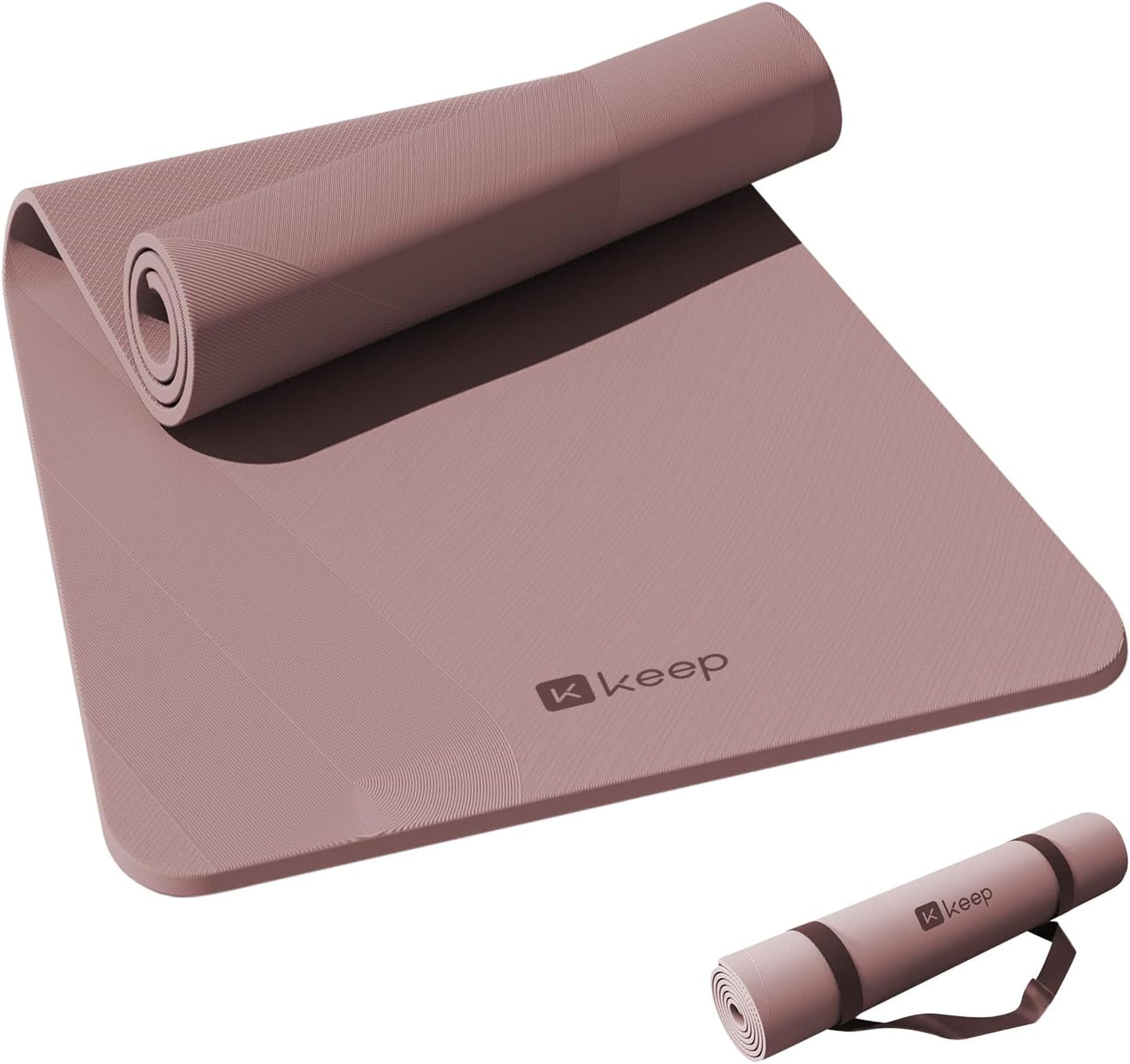 KEEP 7mm Thick Non-Slip Yoga Mat - Extra Wide 32" Fitness Mat for Home Workouts