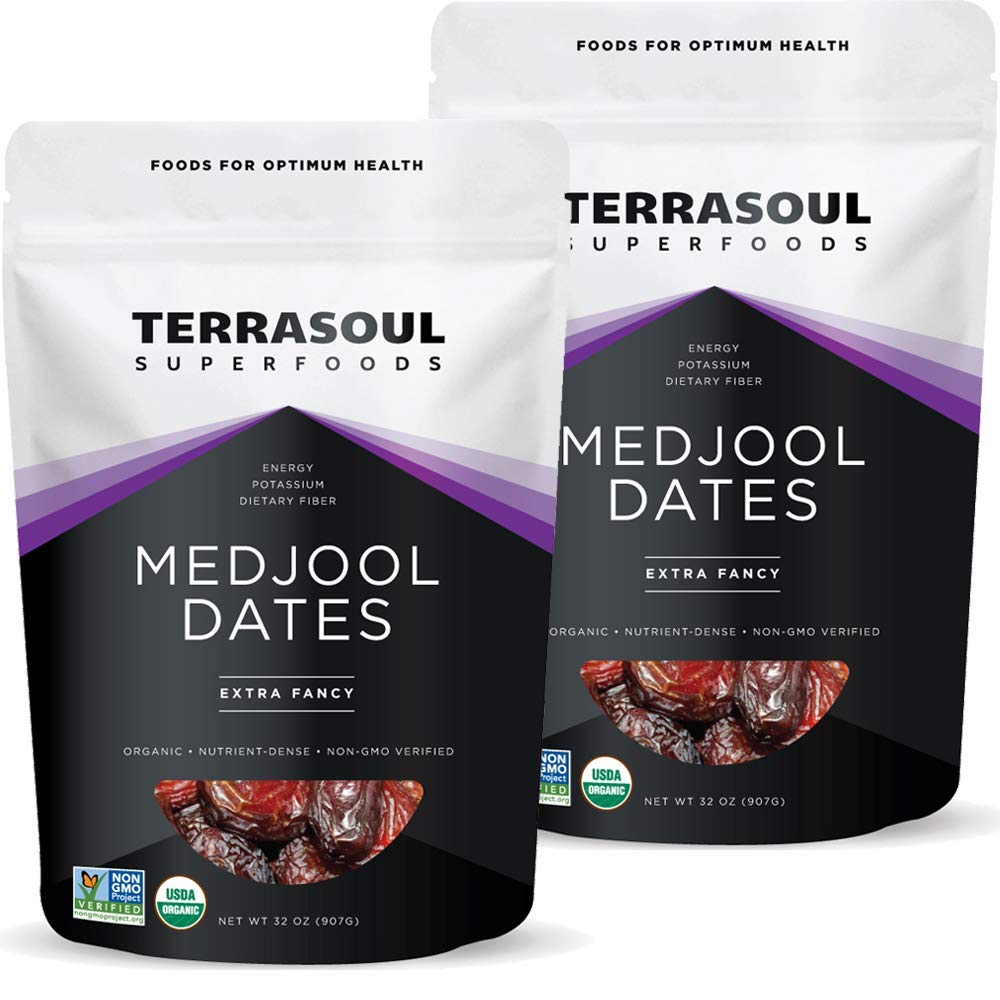 Organic Medjool Dates 1.5 Lbs Pits Removed Soft Chewy Texture Sweet Caramel Taste