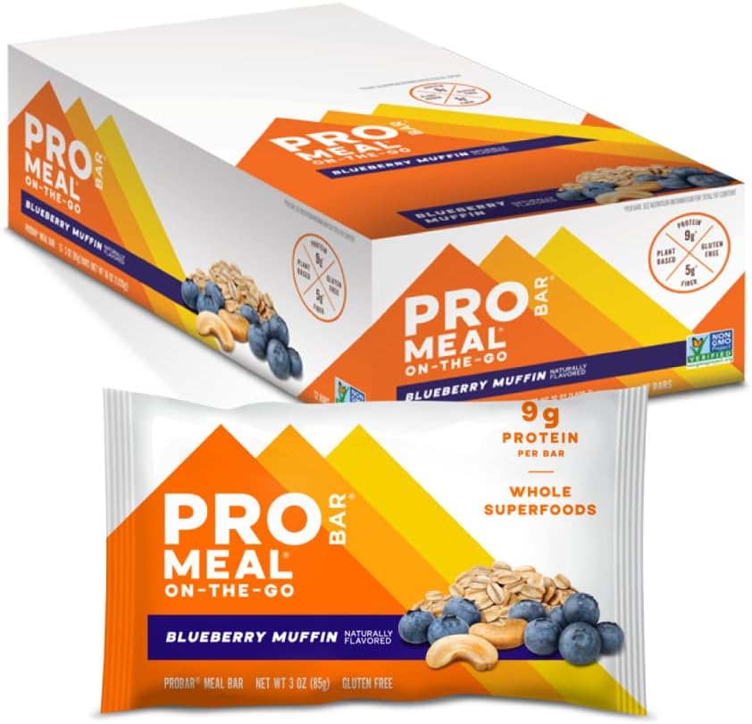 Plant-based meal replacement bar with whole food ingredients, oats, nuts, and seeds
