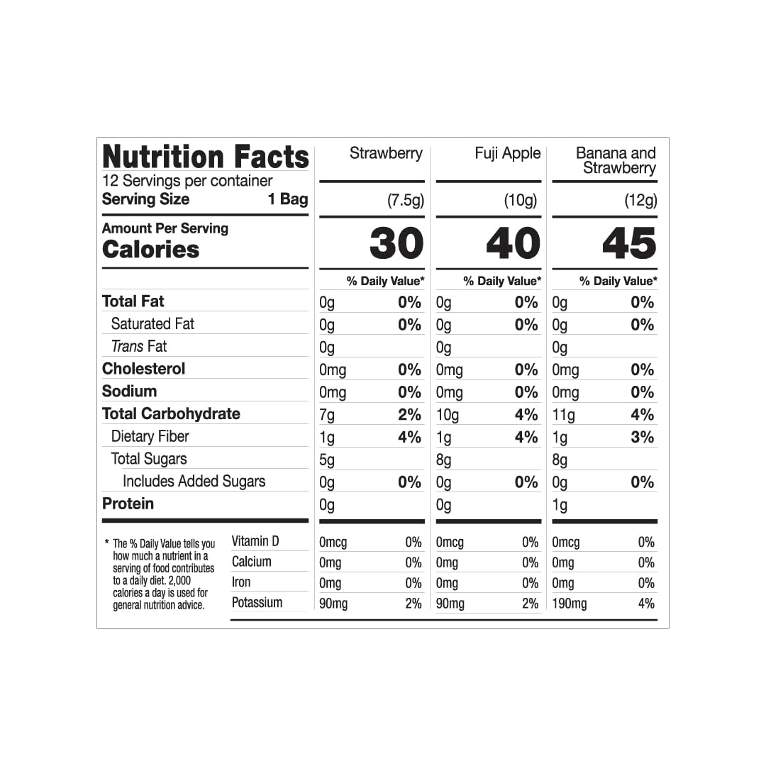 Brothers All Natural Freeze Dried Fruit Crisps Variety Pack 24 Single Serve Bags