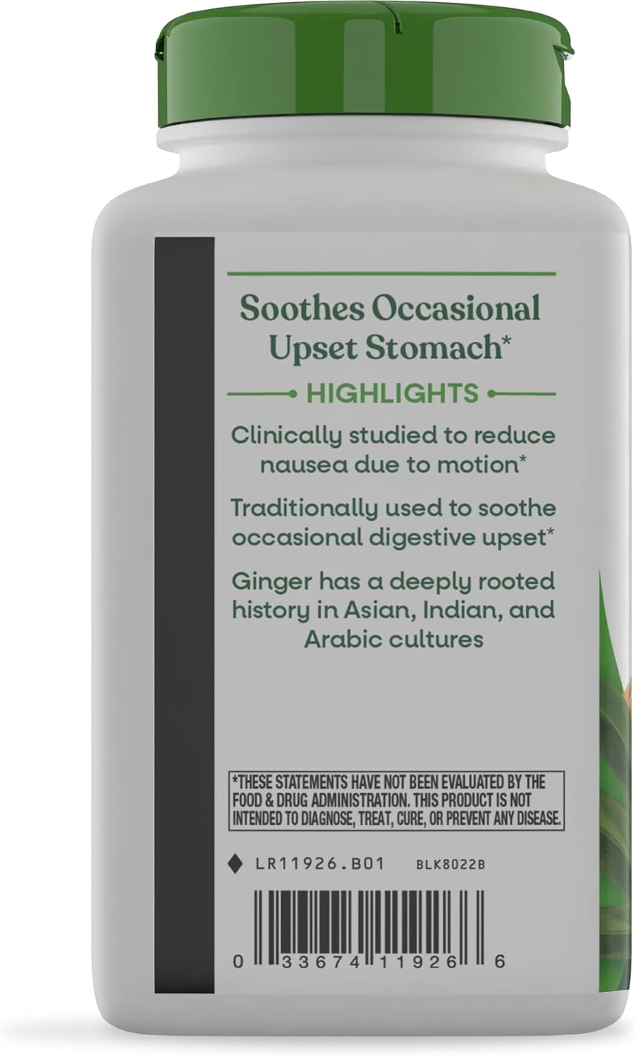 Nature's Way Ginger Root Capsules, 1100 mg, Vegan, Non-GMO, 240 Count