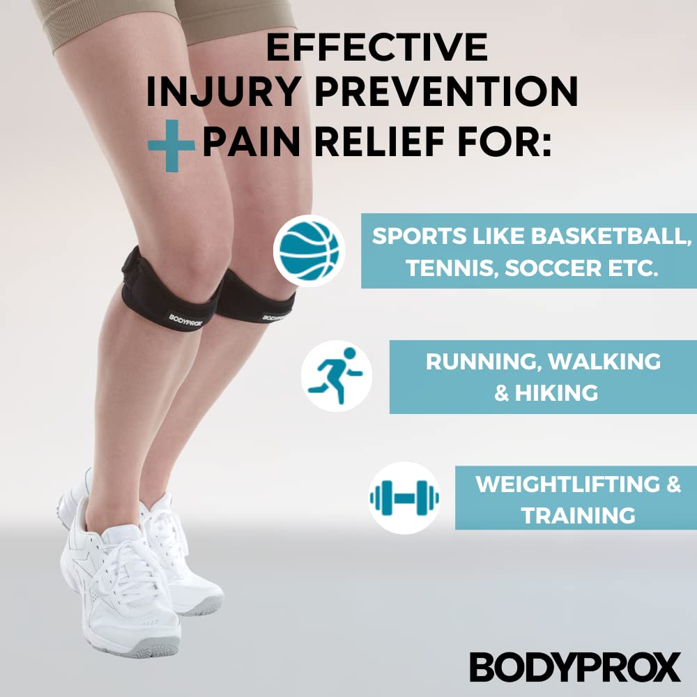 Bodyprox Patella Tendon Knee Strap 2 Pack for Knee Pain Relief