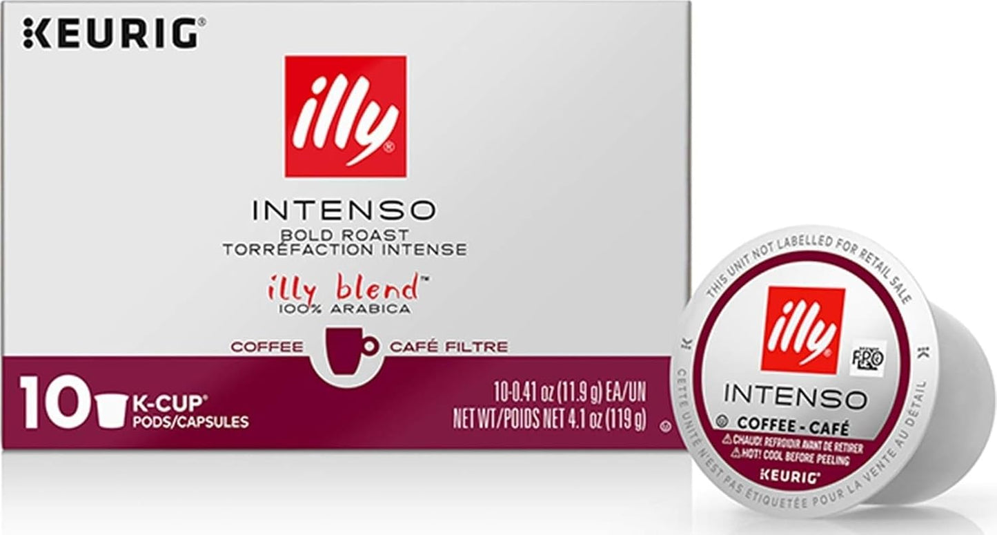 Illy Forte K Cup Coffee Pods, 10 Count, 100% Arabica Beans, Keurig Compatible