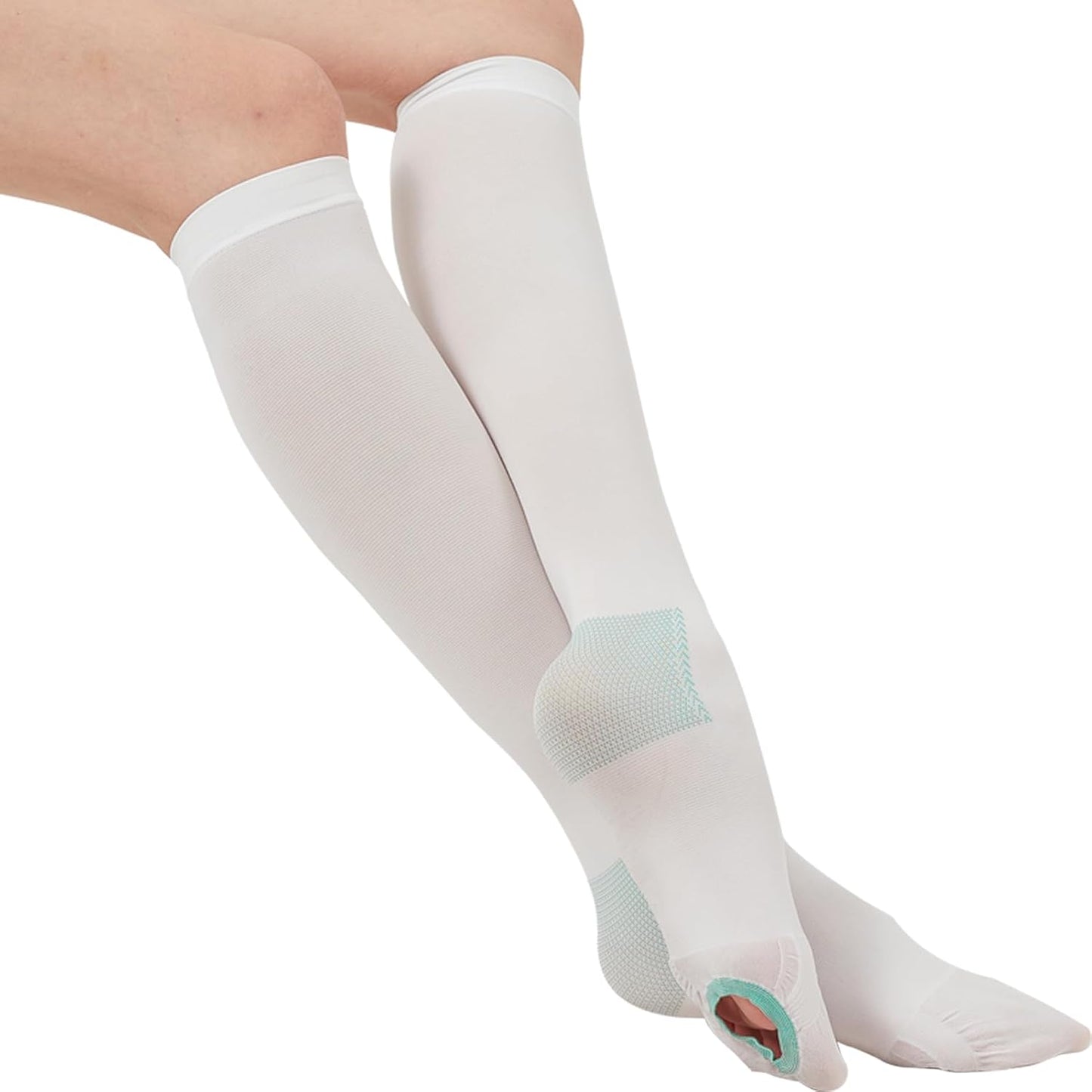 Ted Hose Compression Stockings, 2 Pairs, 15-20 mmHg, Anti Embolism, Knee High Support