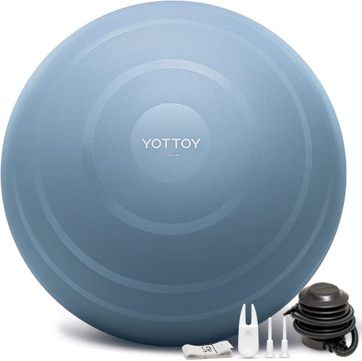 YOTTOY Anti-Burst Exercise Ball, 2000lb Capacity, Thick Workout Ball