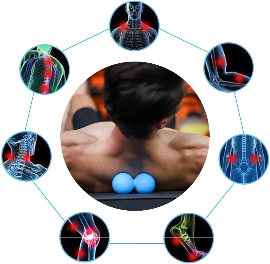 5BILLION FITNESS Double Lacrosse Massage Ball for Physical Therapy and Myofascial Release