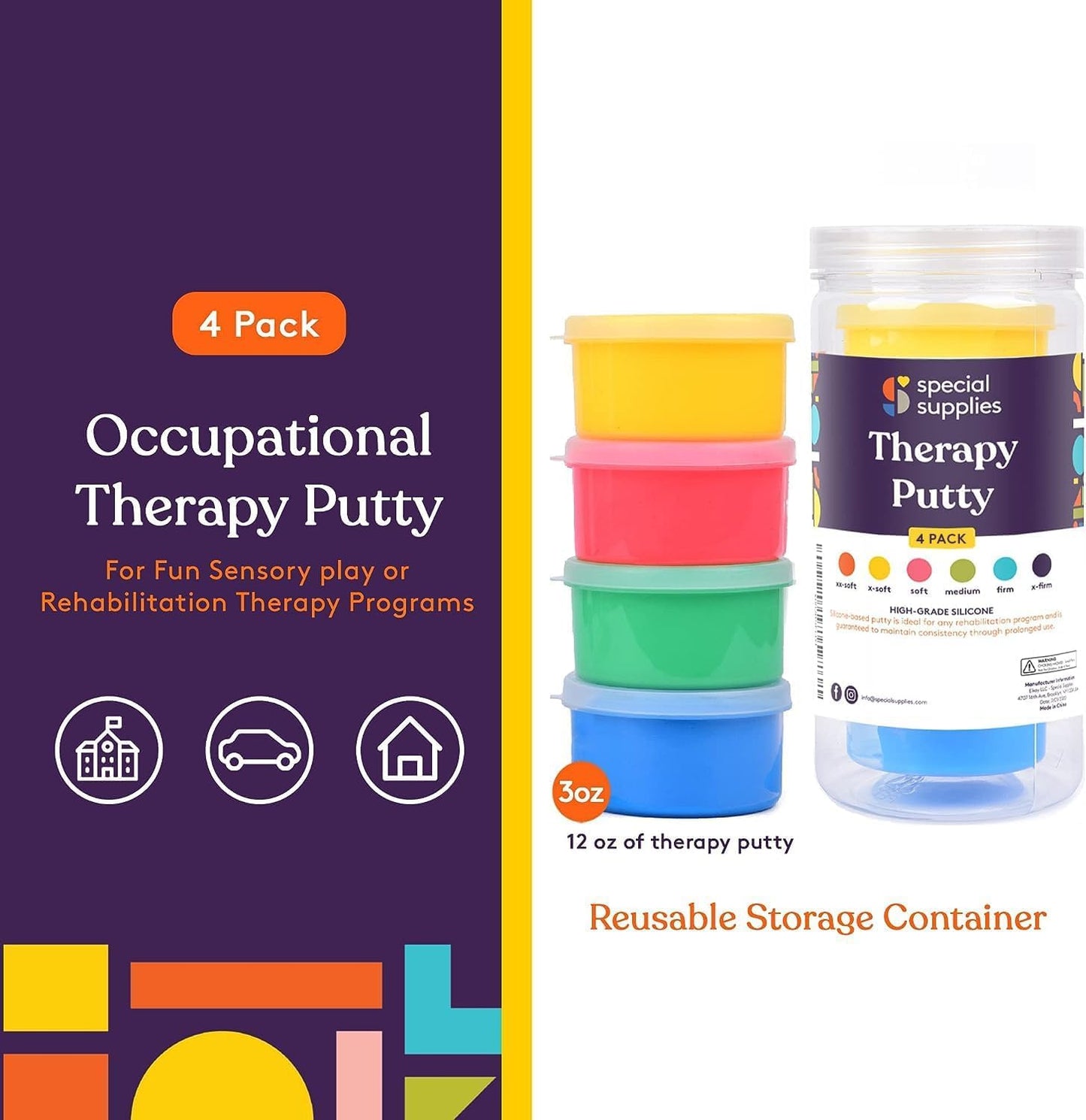 Special Supplies Therapy Putty for Teens and Adults - Resistive Hand Exercise