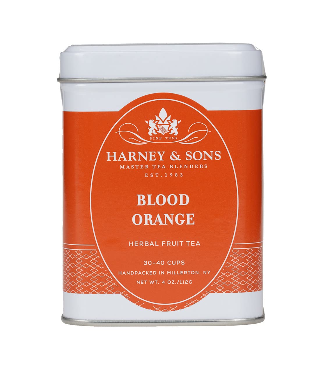 Harney & Sons Blood Orange Fruit Tea, 4 oz Loose Leaf Herbal Tea with Apple Pieces and Raspberry