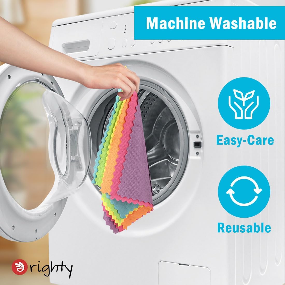 Orighty Microfiber Cleaning Cloth - 24 Pack, Cleaning Rags 12x11 inch | Highly Absorbent Household Cleaning Supplies, Reusable Microfiber Towels Lint Free Cloths for House, Kitchen, Car Care