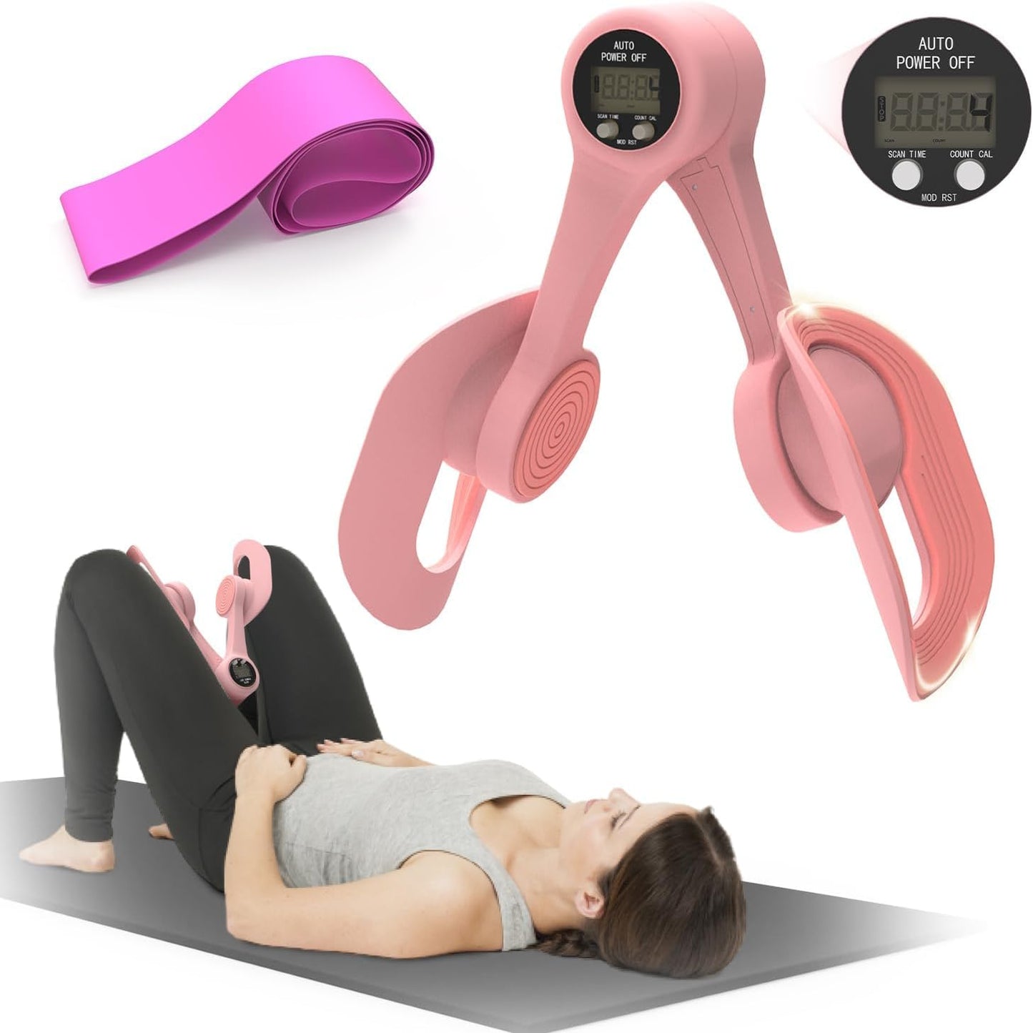 360° Adjustable Pelvic Floor Muscle Trainer with LED Display for Women