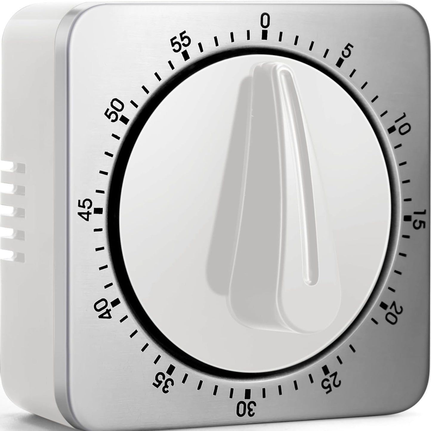 Kitchen Timers for Cooking, Chef Cooking Timer Clock with Loud Alarm - 100% Mechanical Desk Timer - No Batteries Required - Magnetic Backing, Exquisite Stainless Steel Body - Countdown Reminder
