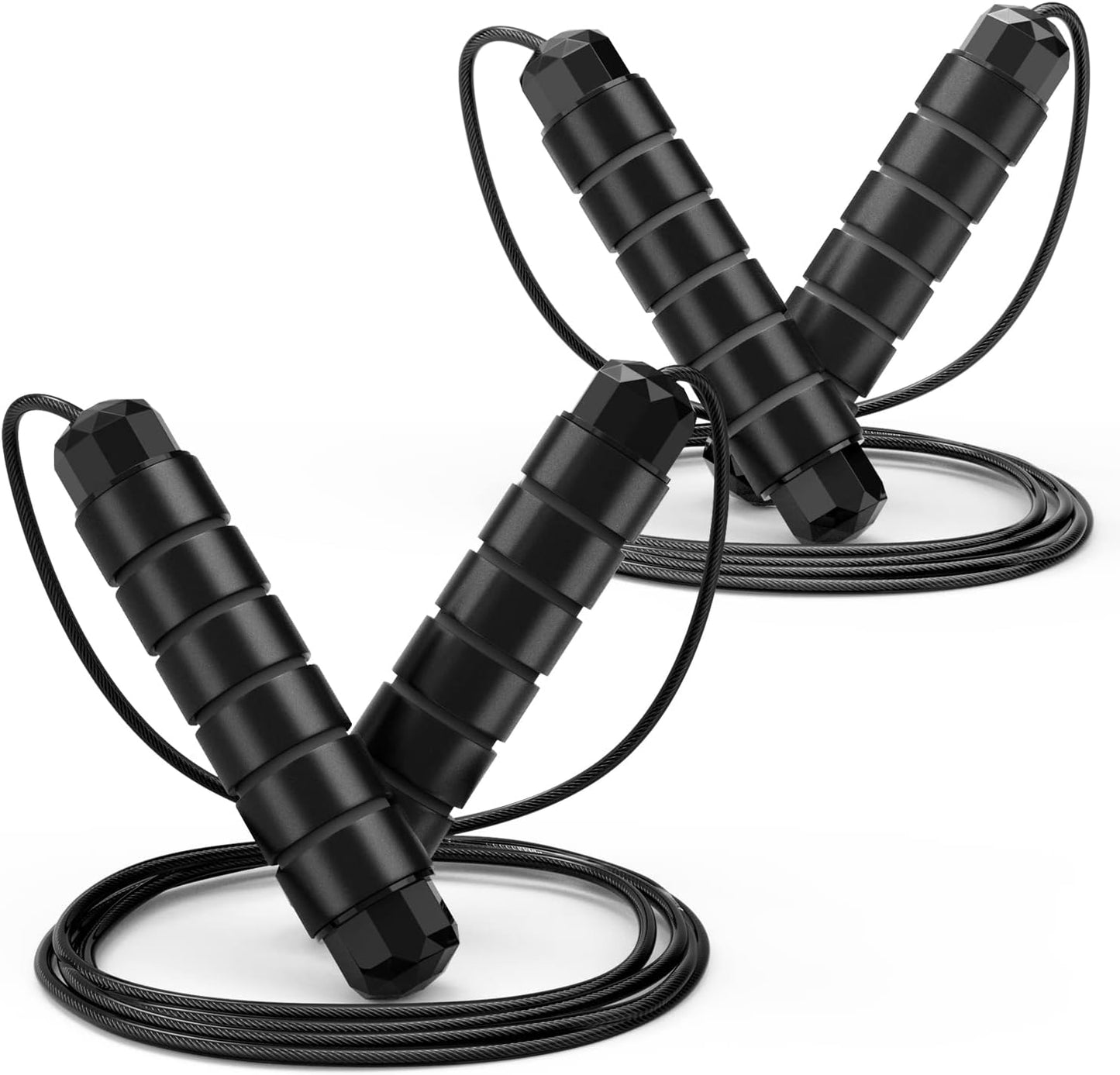 Tangle-Free Adjustable Steel Jump Rope with Ball Bearings