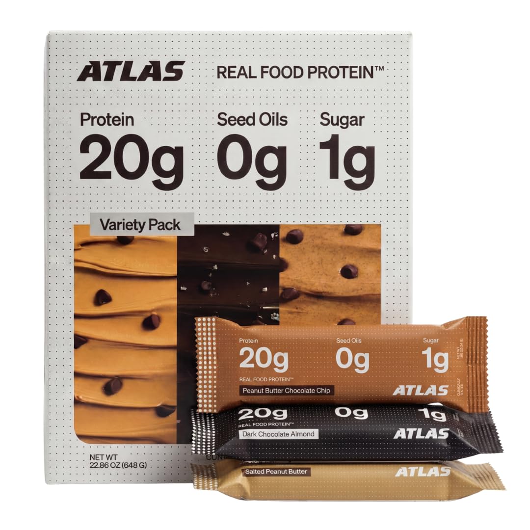 Atlas Real Food Protein Bar with Peanut Butter and Chocolate Chip