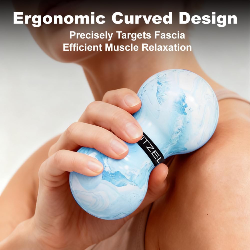 FITZELAR Double Lacrosse Massage Ball for Myofascial Release and Trigger Point Therapy