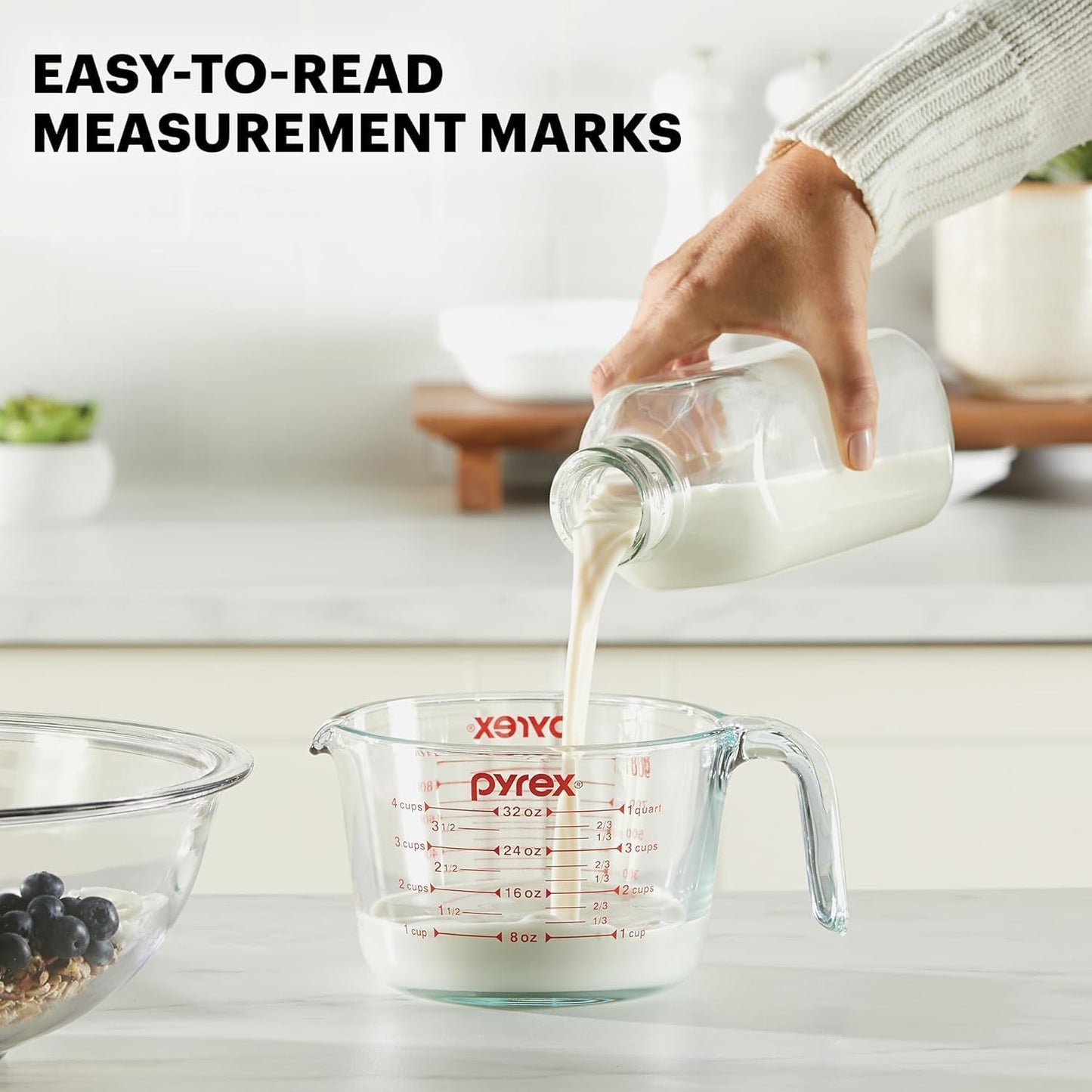 Pyrex Essentials (2-Pack) Glass Measuring Cups Set (1 & 2 Cup)