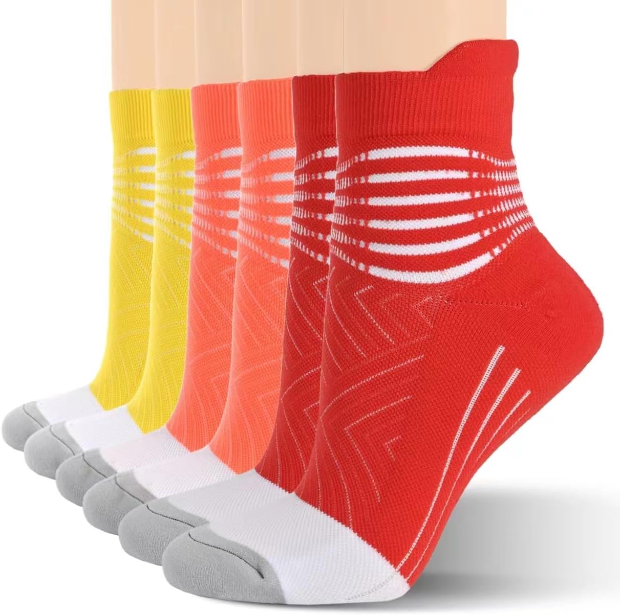 IRAMY Compression Ankle Support Socks Women - Wicking, Cushioned Athletic, Plantar Fasciitis Relief
