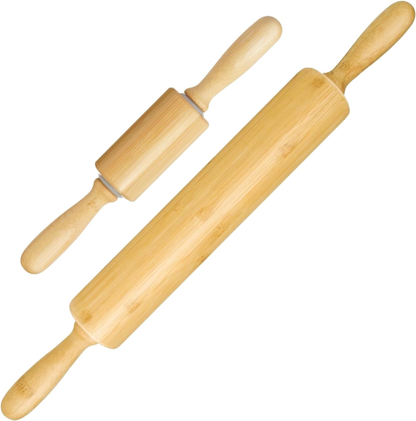 17.5 inch Wooden Rolling Pin for Baking - Long Dough Roller for All Baking Needs