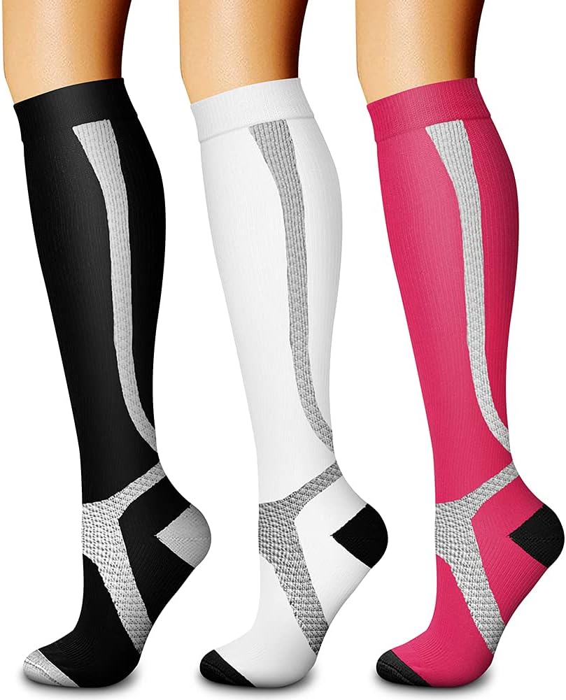 CHARMKING Compression Socks for Women and Men 15-20 mmHg