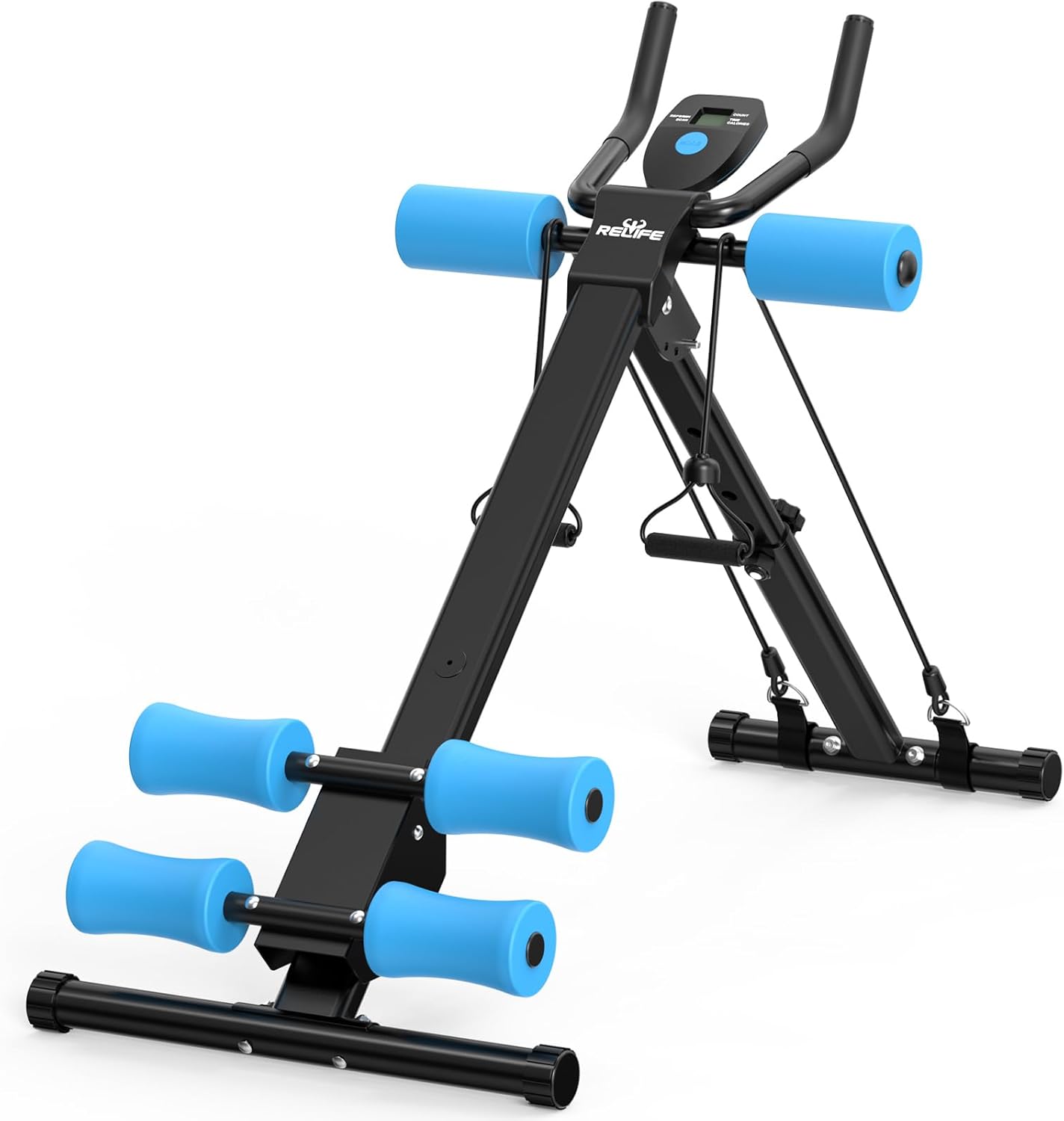 RELIFE Adjustable Ab Trainer Machine - Foldable Ab Cruncher, Full Body Workout, 440 LBS Capacity
