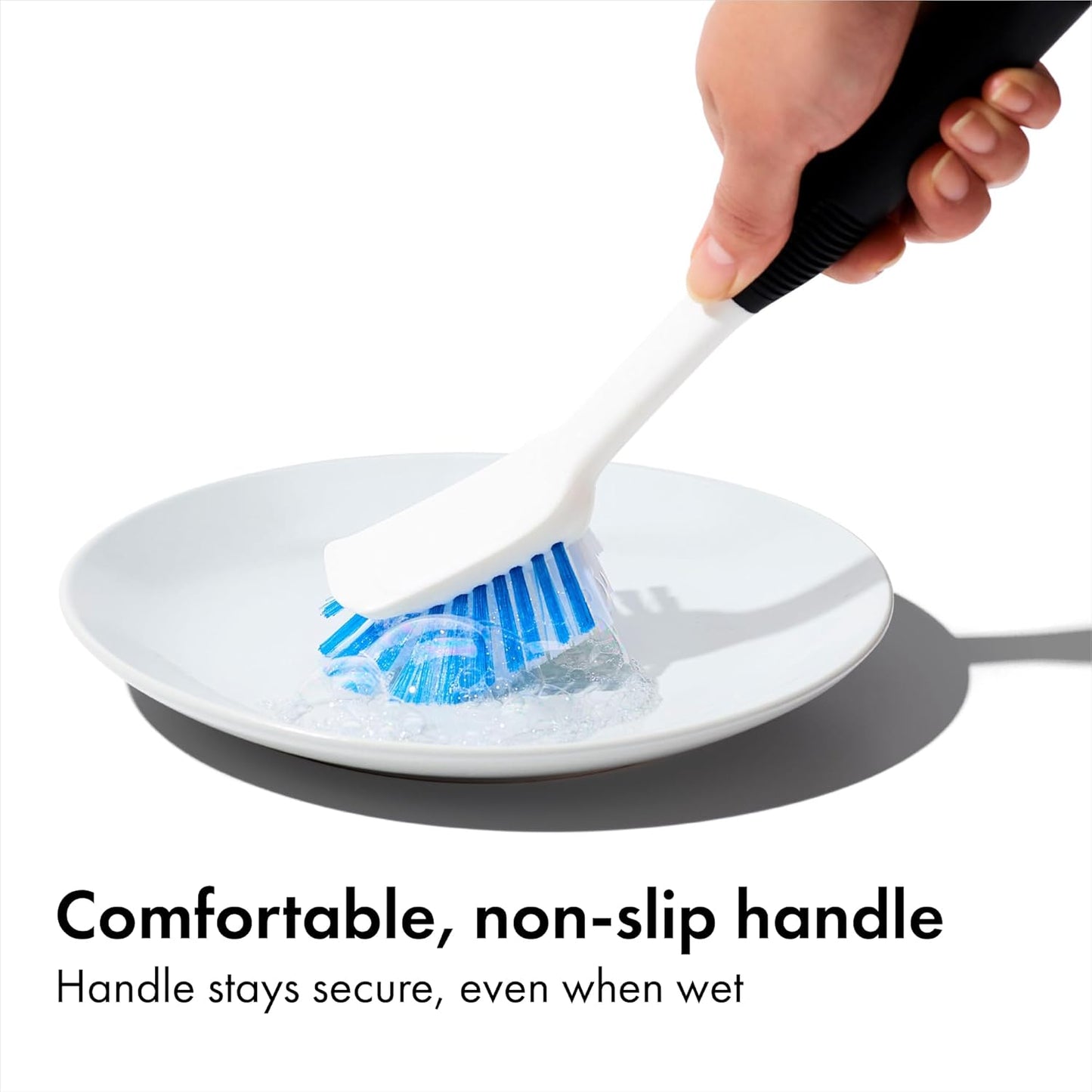 OXO Good Grips Dish Scrub Brush with Non-Slip Handle, Nylon Bristles