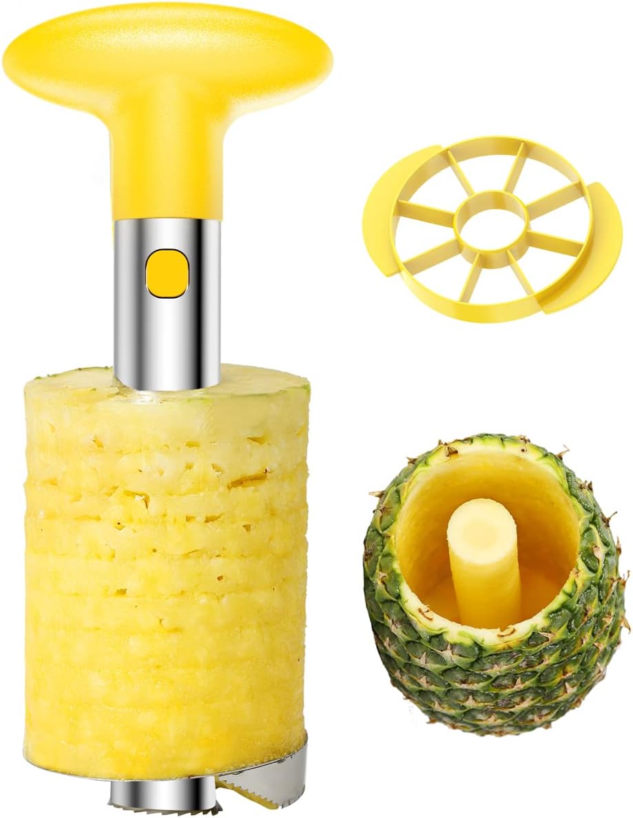 SameTech Easy Kitchen Tool Fruit Pineapple Peeler Corer Slicer Cutter | With Stainless Steel
