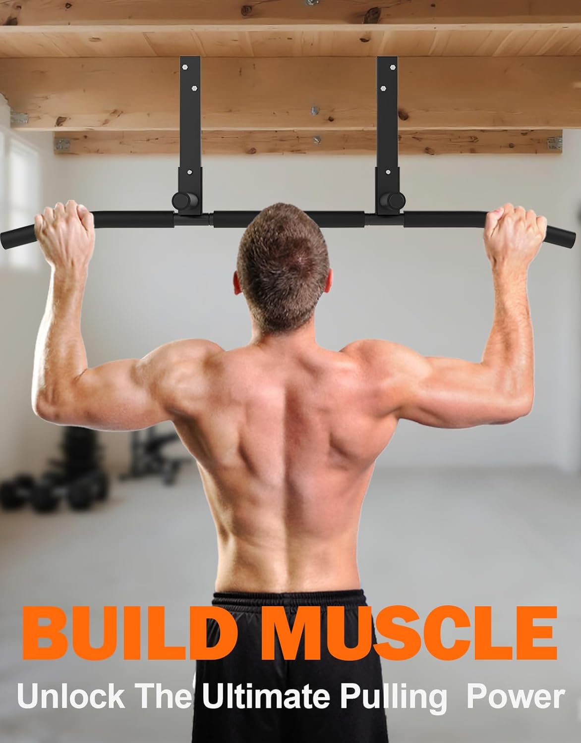 Fitarc Joist Mount Pull Up Bar Heavy Duty Steel Ceiling Chin Up Rack