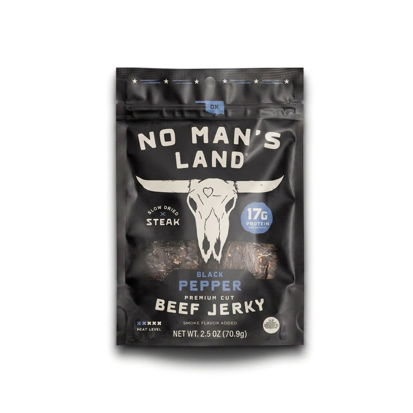 No Man's Land Beef Jerky, Fajita Lime Flavor, 16oz, Pack of 1