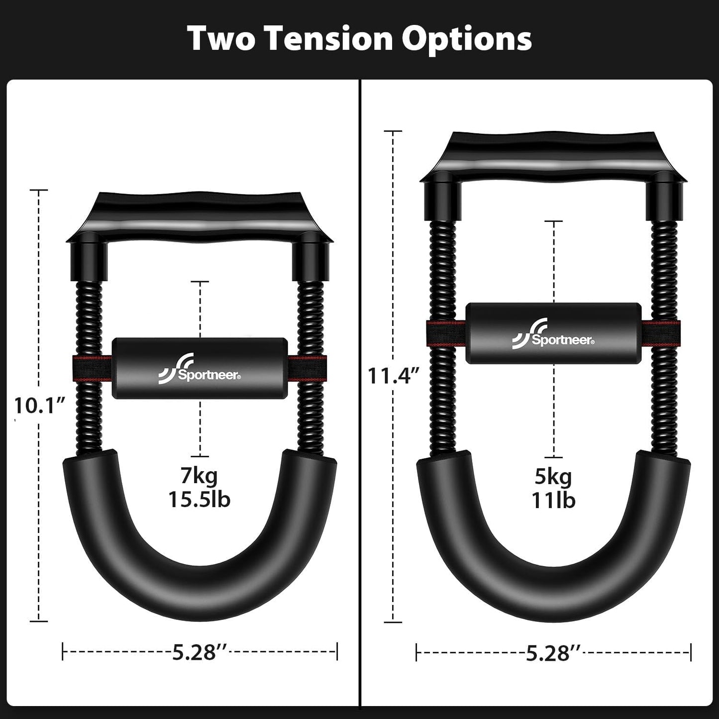 Sportneer Forearm Strengthener - Adjustable Wrist Exerciser for Improved Grip Strength