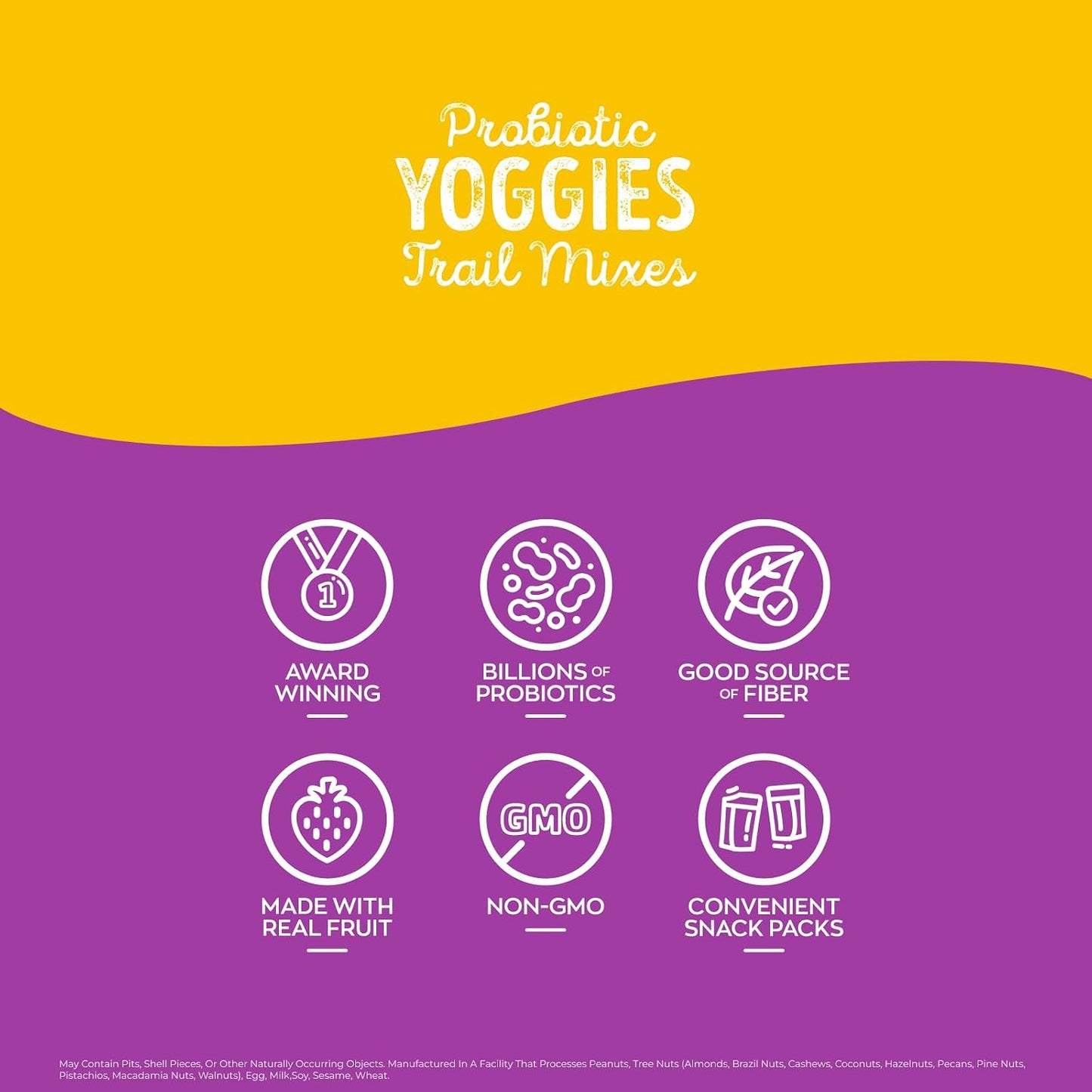 Nature's Garden Probiotic Yoggies Trail Mix Multipack, 24oz Variety Pack