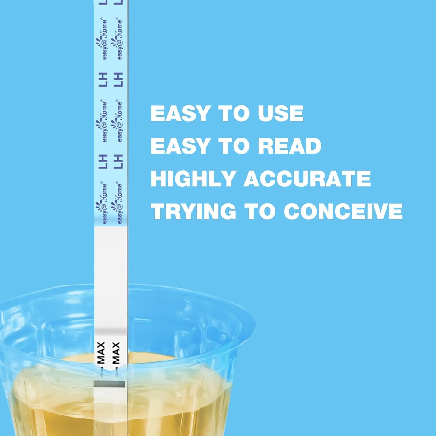 Easy@Home Ovulation and Pregnancy Test Strips Kit with 25 LH and 10 HCG Tests