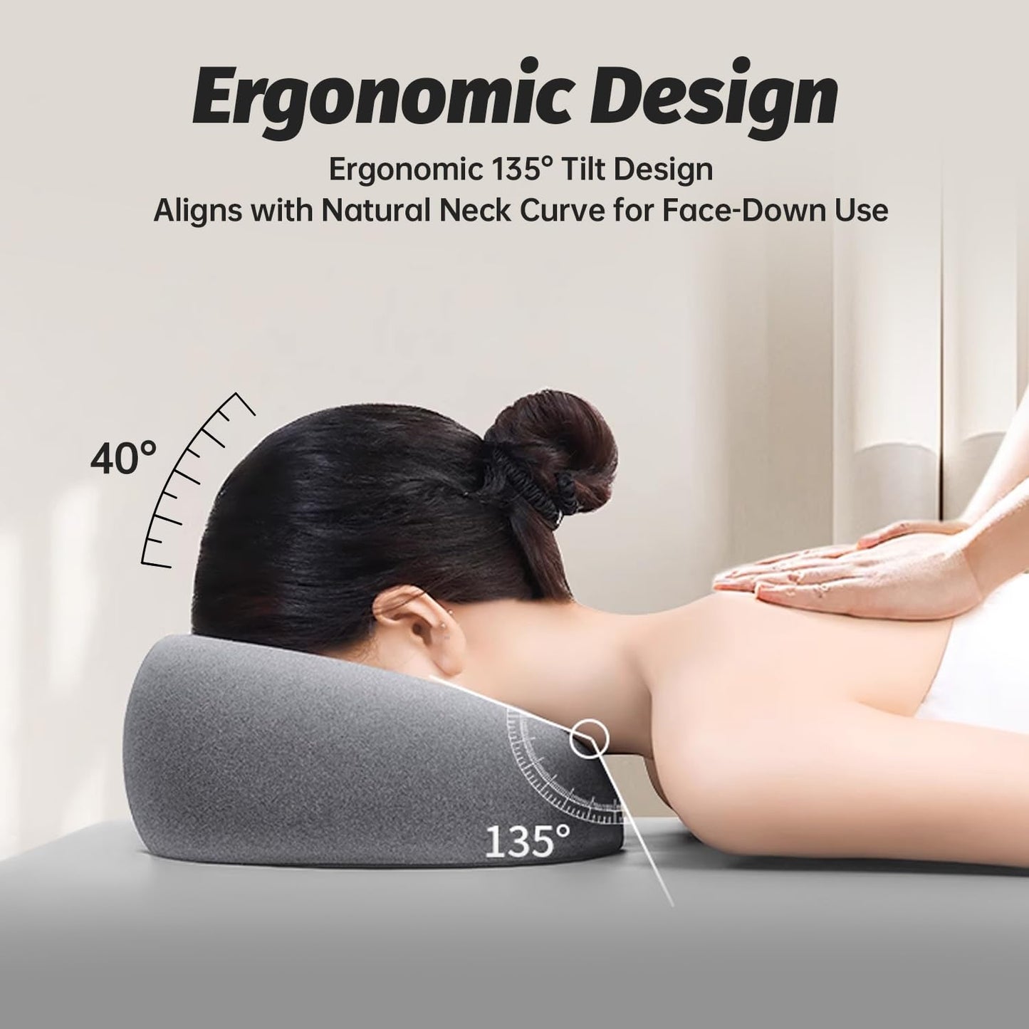 xiaomubiao face down pillows for massage table and stomach sleeping grey