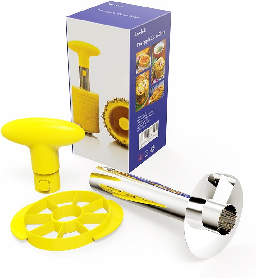 SameTech Easy Kitchen Tool Fruit Pineapple Peeler Corer Slicer Cutter | With Stainless Steel