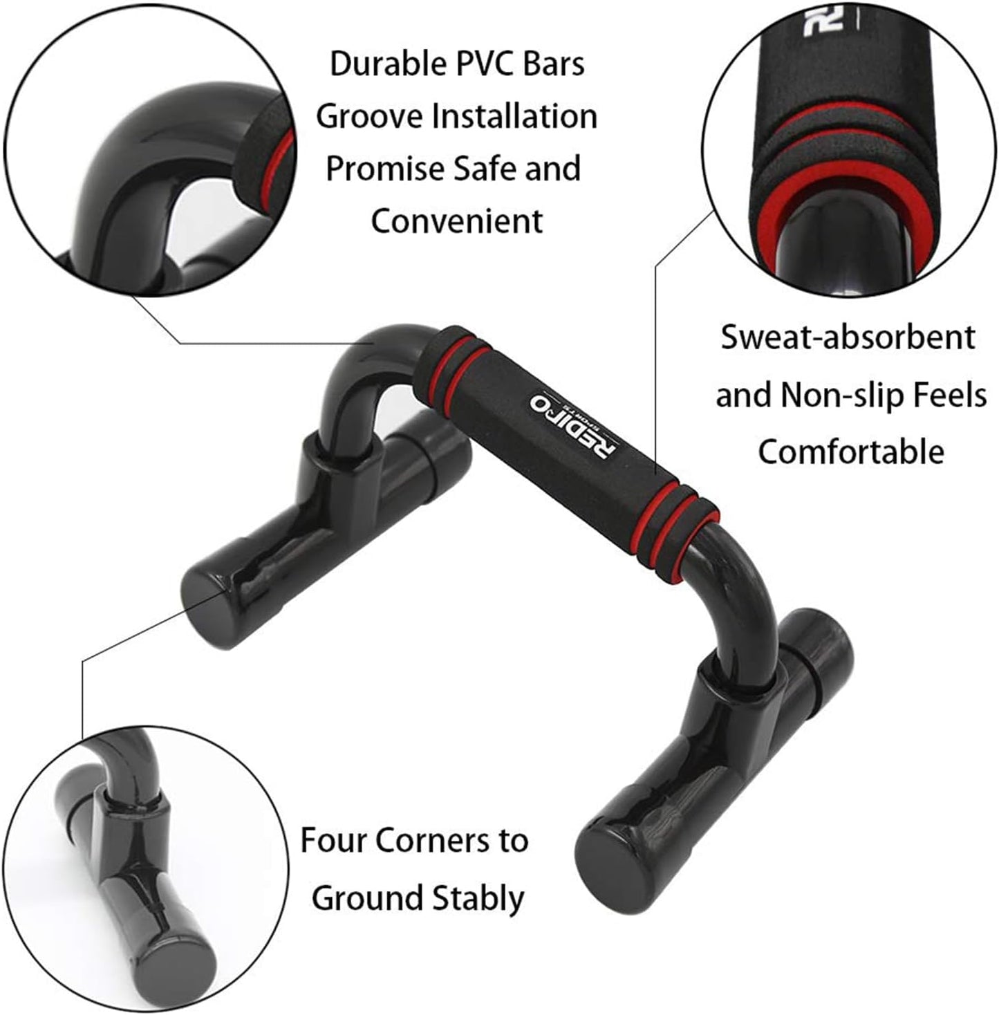 Push Up Bars for Strength Training - Ergonomic Pushup Stands with Anti-Slip Design