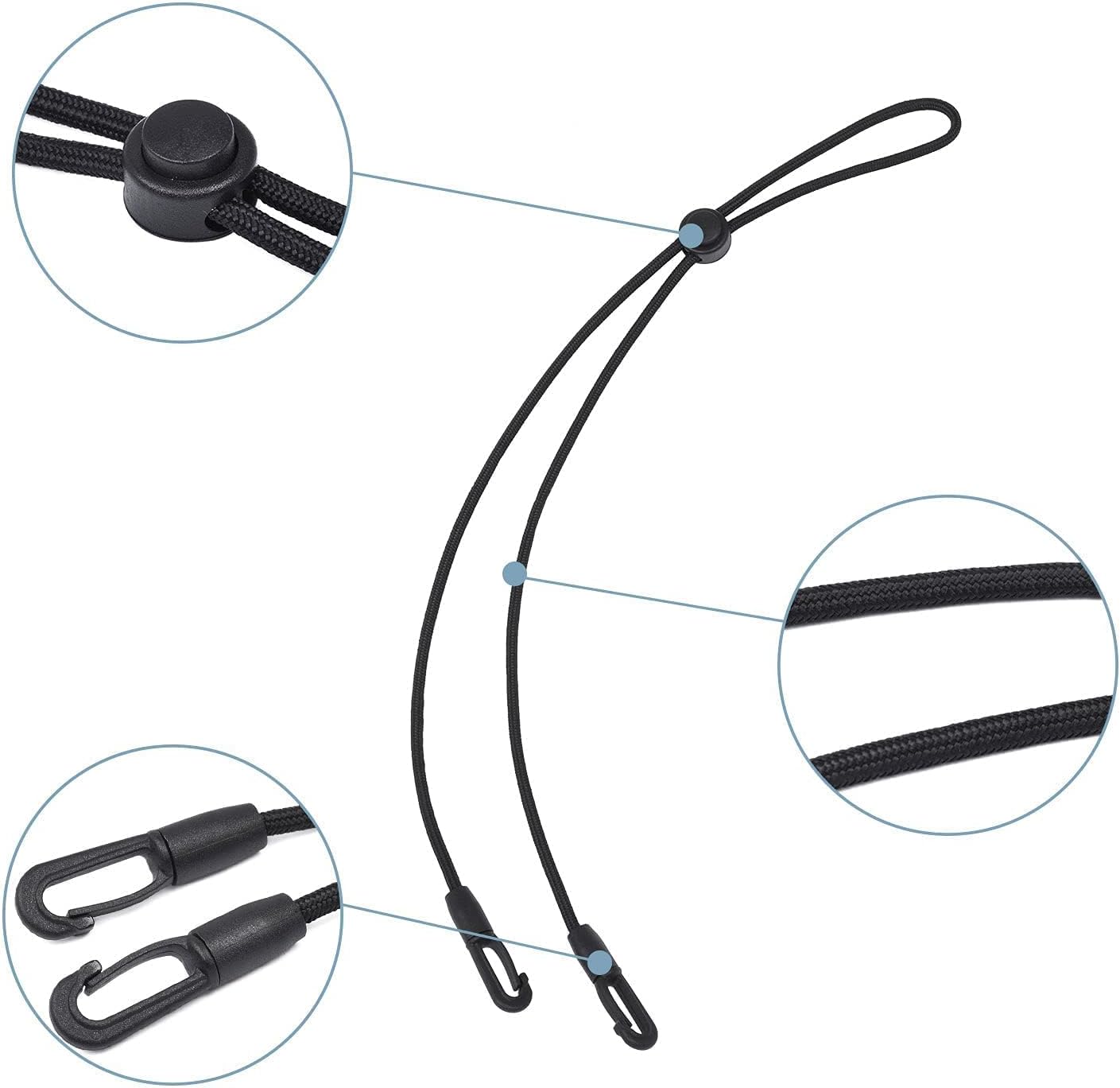Zasie Face Mask Holder and Extender Strap for Kids and Adults, 5 Pack