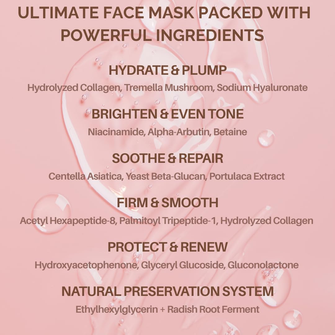 Bio Collagen Overnight Facial Mask with Peptides and Hyaluronic Acid