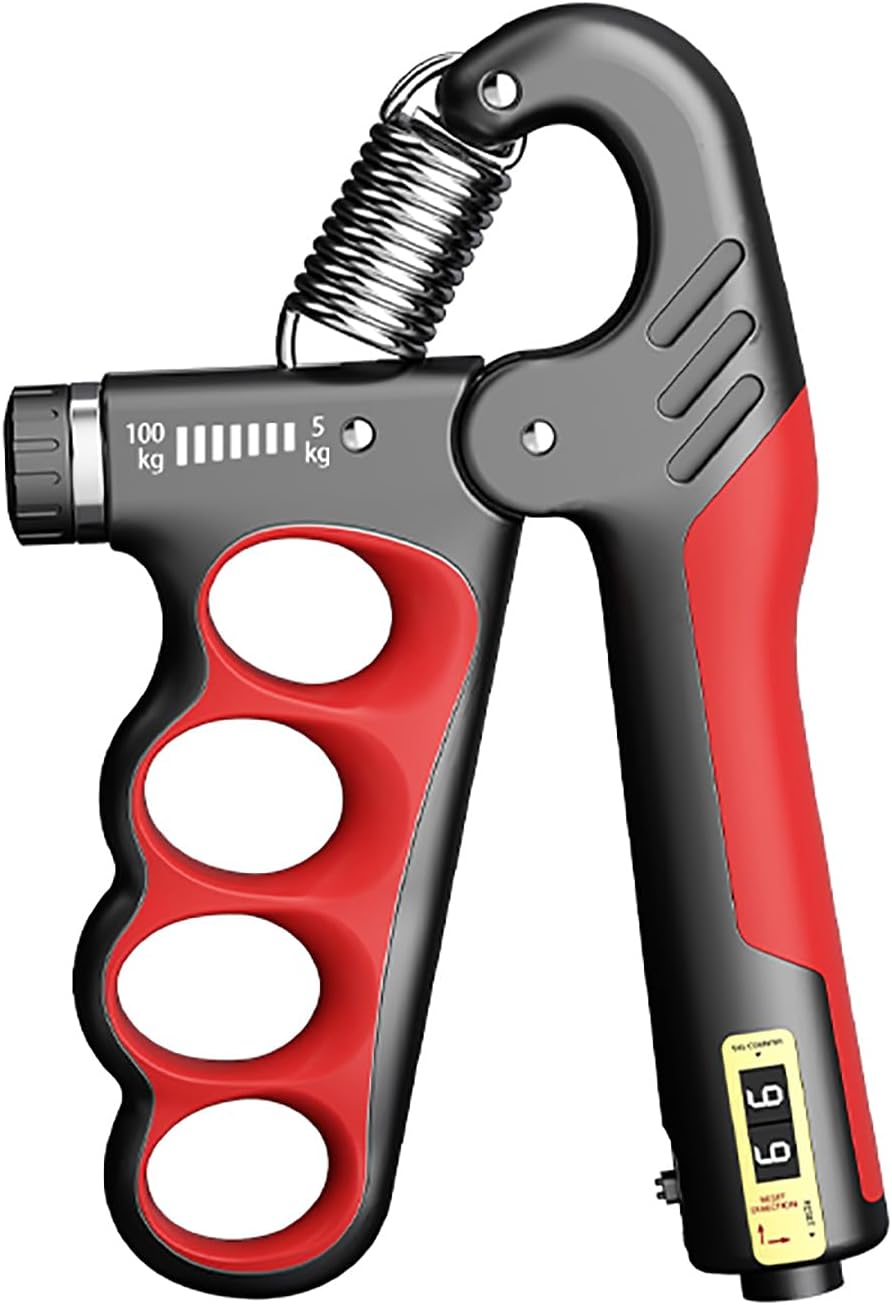 Grip Strength Trainer with Adjustable Resistance 5-100KG and Automatic Counter
