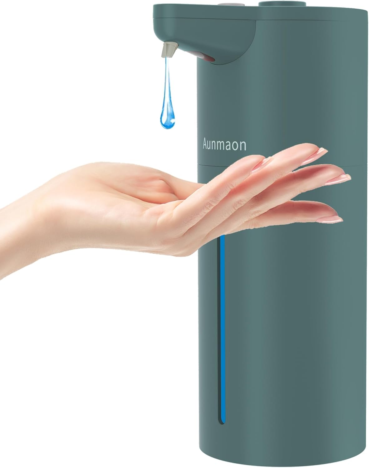 Aunmaon Automatic Soap Dispenser Touchless,15-Level,Kitchen Bath Black | Hands-Free,15-Level Dial Control,Thick & Thin Soap Compatible,Long Battery Life,Easy for Toddlers,Wall Mountable