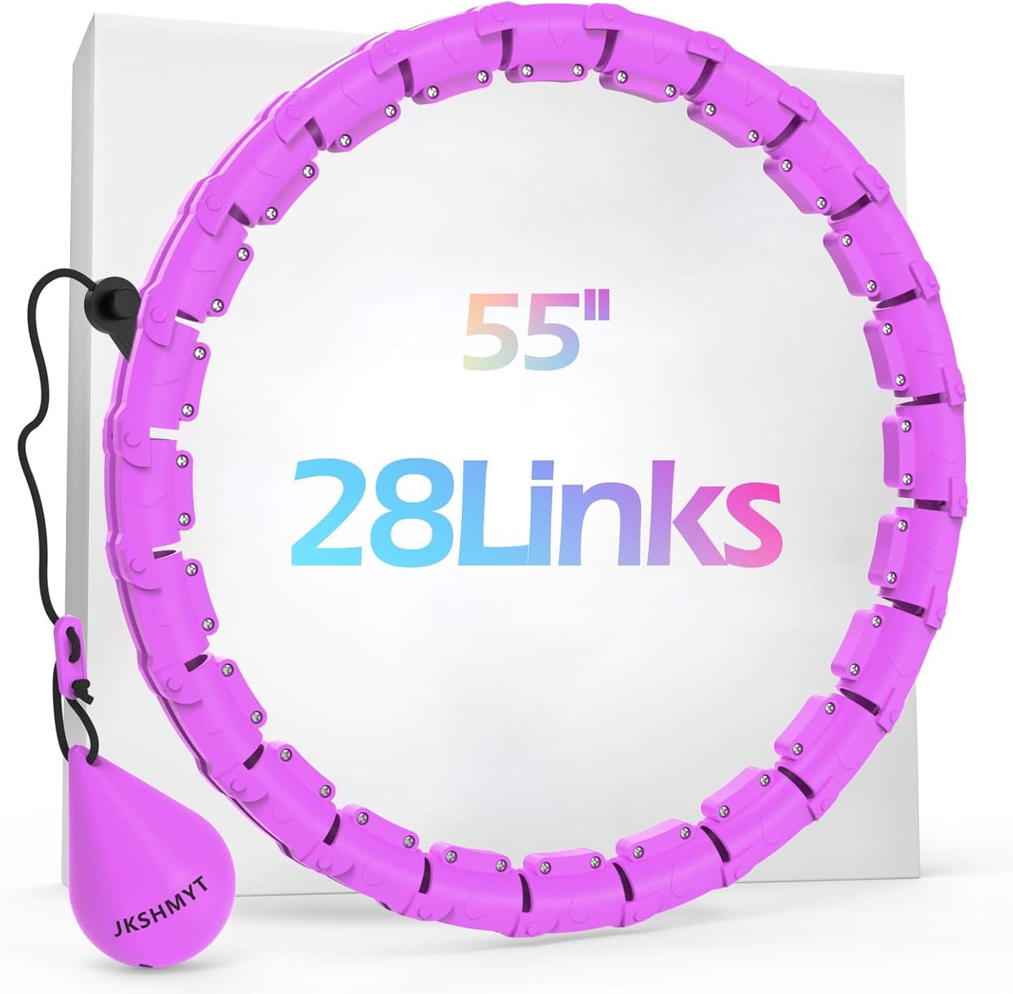 Weighted Hula Hoop for Adults - 47" Fitness Hoop with 24 Detachable Links for Weight Loss