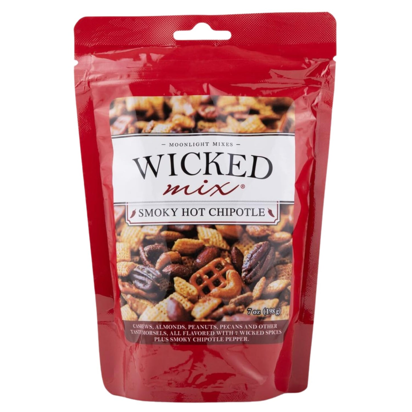 Wicked Mix Snack Mix with Mixed Nuts - Resealable Bag with Almonds, Cashews, Pretzels, Pecans